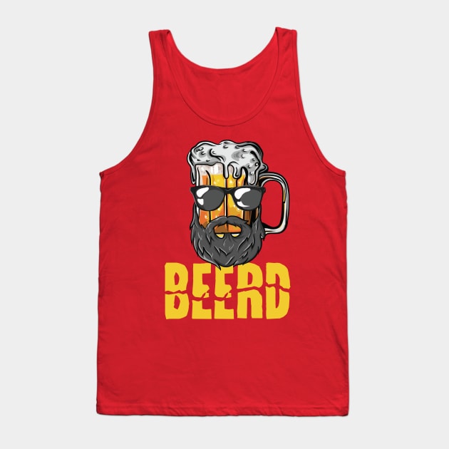 Funny Craft Beer Drunk Uncle Beard Bearded Druncle Tank Top by Freid